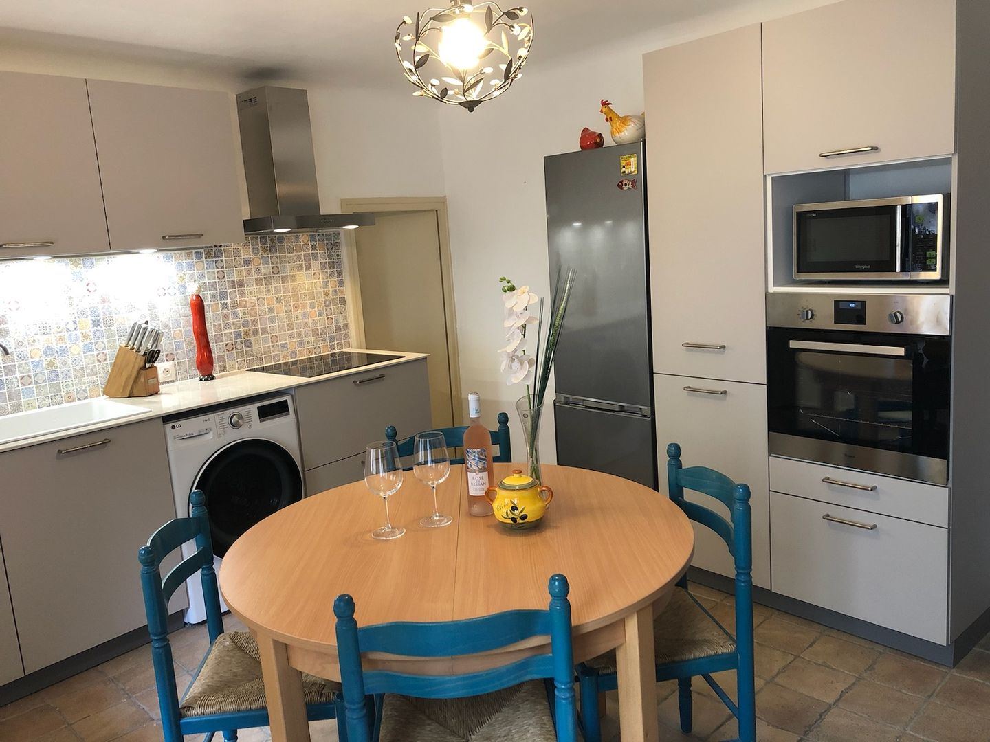 Kitchen and dining area at Maison Embonne